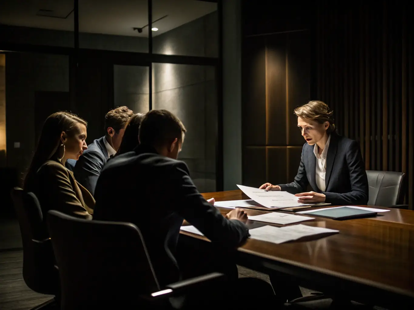 A professional image of a meeting between The Bites Company representatives and an international food brand, emphasizing the representation services offered.